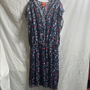 Joe Fresh Multicolor Floral Midi Dress